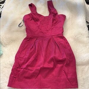French Connection Pink A-line Flared Sundress with Sweetheart Neckline